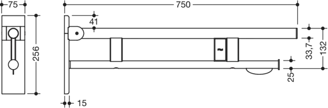 HEWI Stützklappgriff „System 900“