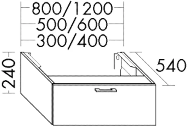 burgbad Hochschrank „Sys30“ 340 × 240 × 580 mm in Weiß Matt