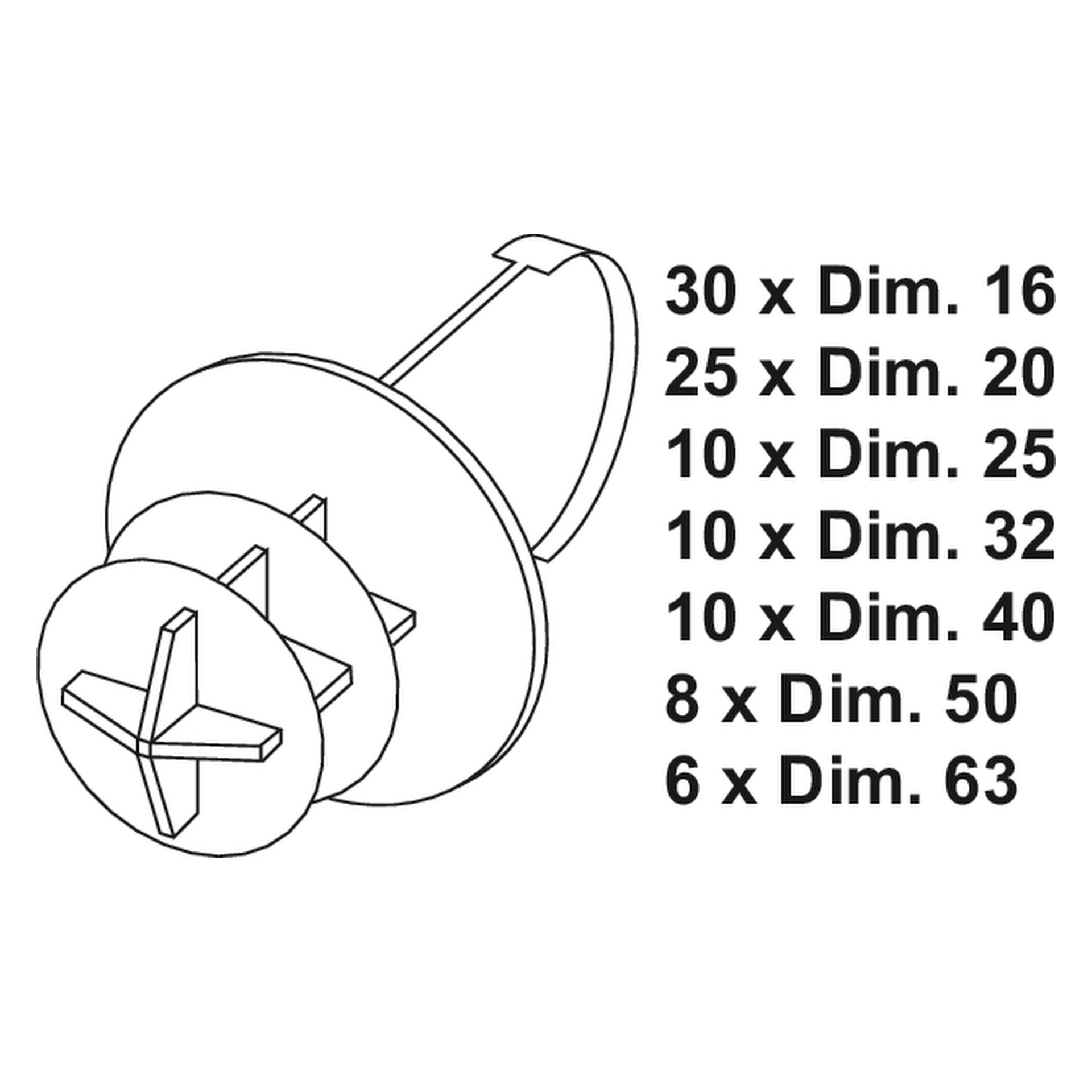 TECEflex Hygieneverschluss für Rohr Dimension 16-63, Nachfüllpack