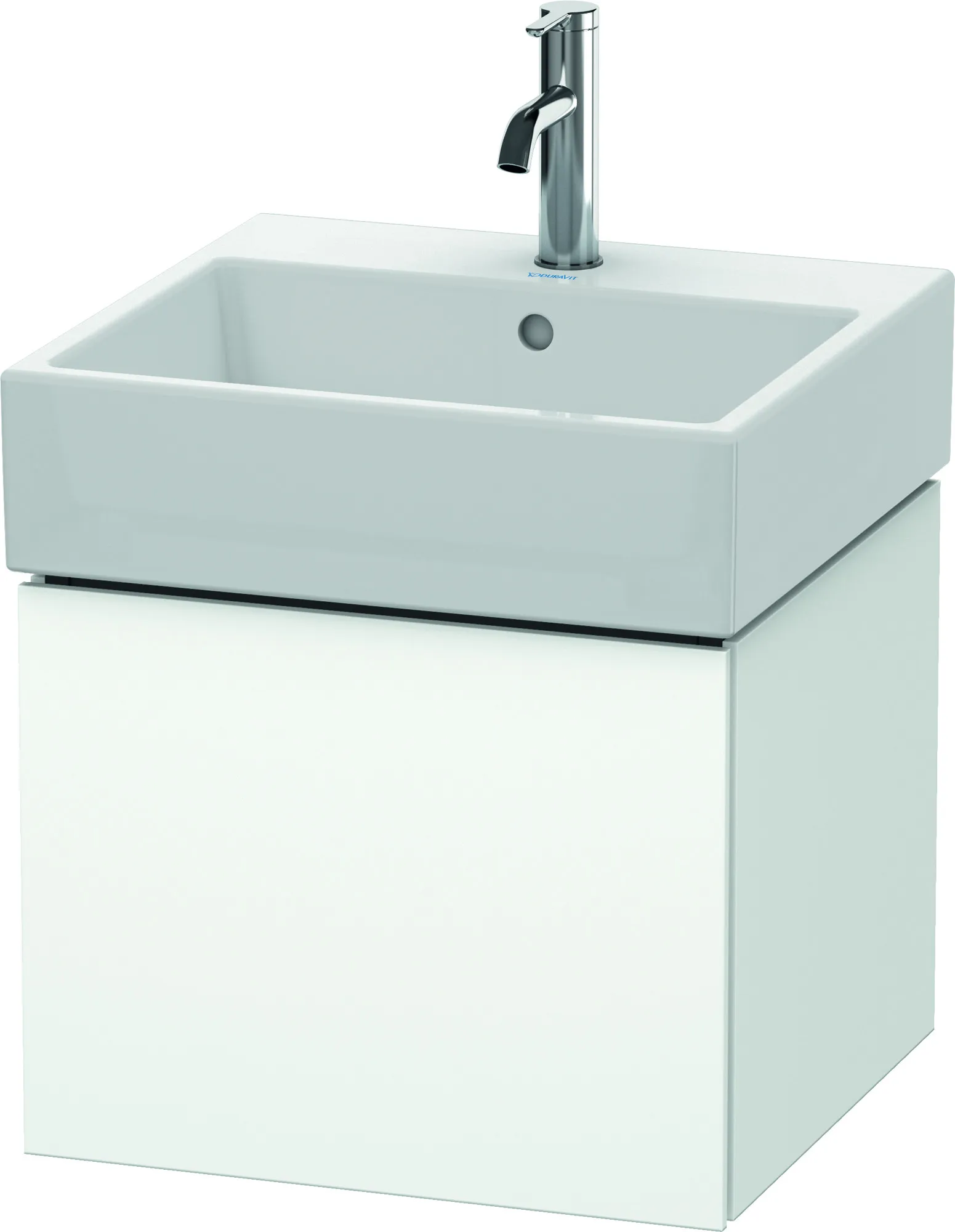 Duravit Waschtischunterschrank wandhängend „L-Cube“ 48,4 × 39,4 × 45,9 cm Weiß Supermatt