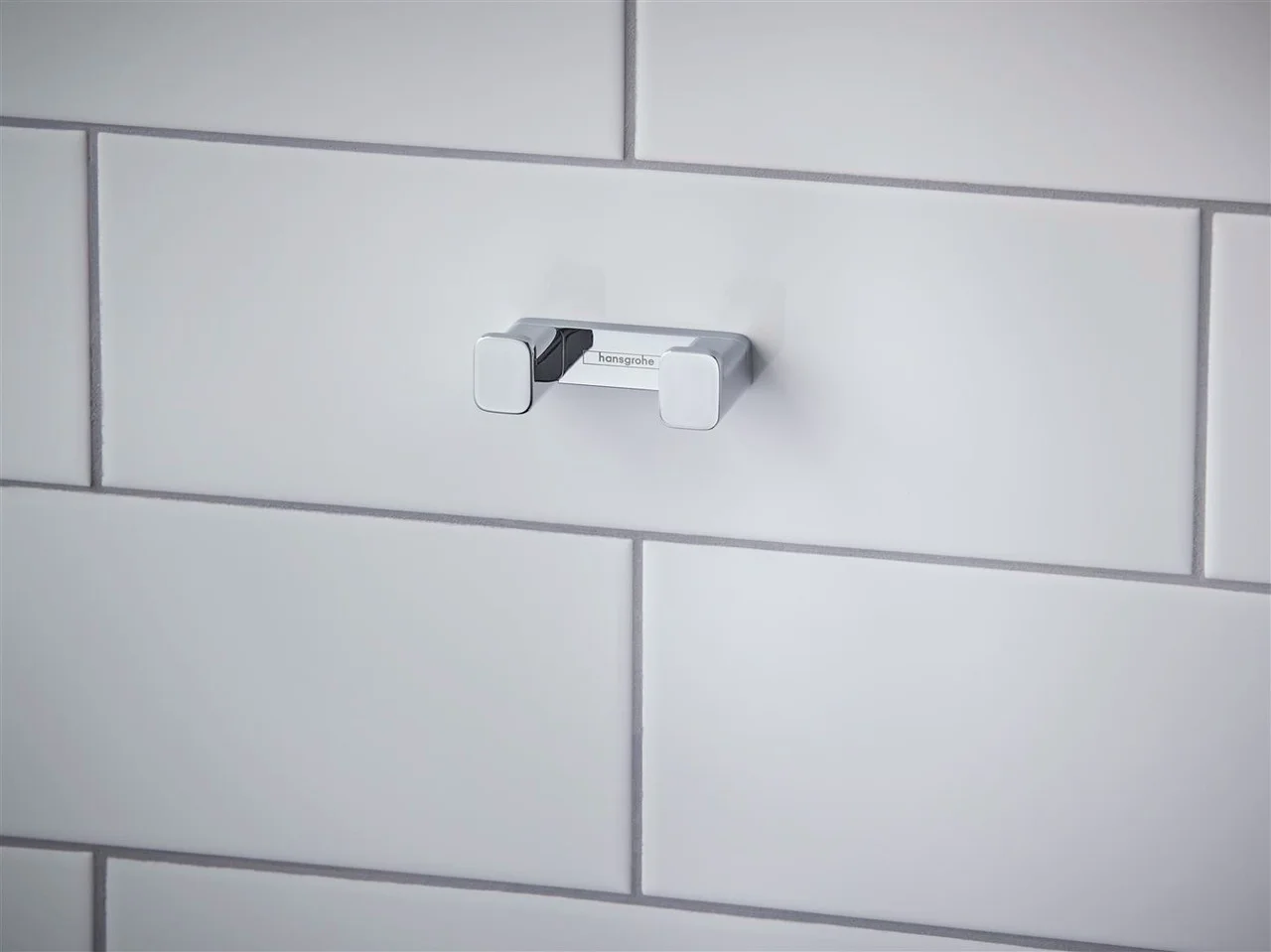 Hansgrohe AddStoris Q Doppelhaken in Chrom für Wandmontage mit verdeckter Befestigung
