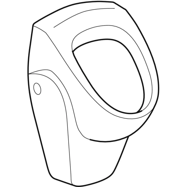 Urinal „Renova“, Zulauf von oben, Befestigung verdeckt, ohne Zielobjekt 36 × 61 × 37 cm Urinal „Renova“, Zulauf von oben, Befestigung verdeckt, ohne Zielobjekt 36 × 61 × 37 cm