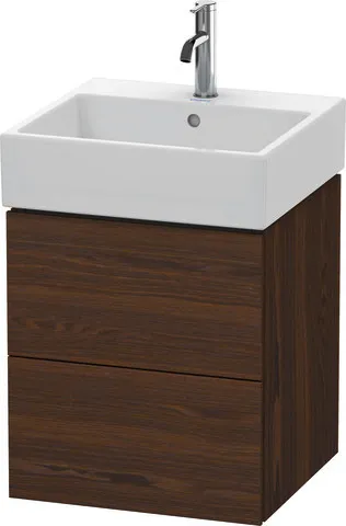 Duravit Waschtischunterschrank wandhängend „L-Cube“ 48,4 × 54,4 × 45,9 cm Nussbaum gebürstet