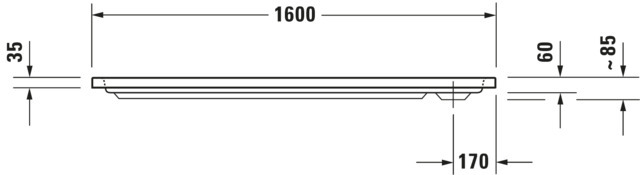 Duravit rechteck Duschwanne „D-Code“ 160 × 75 cm 