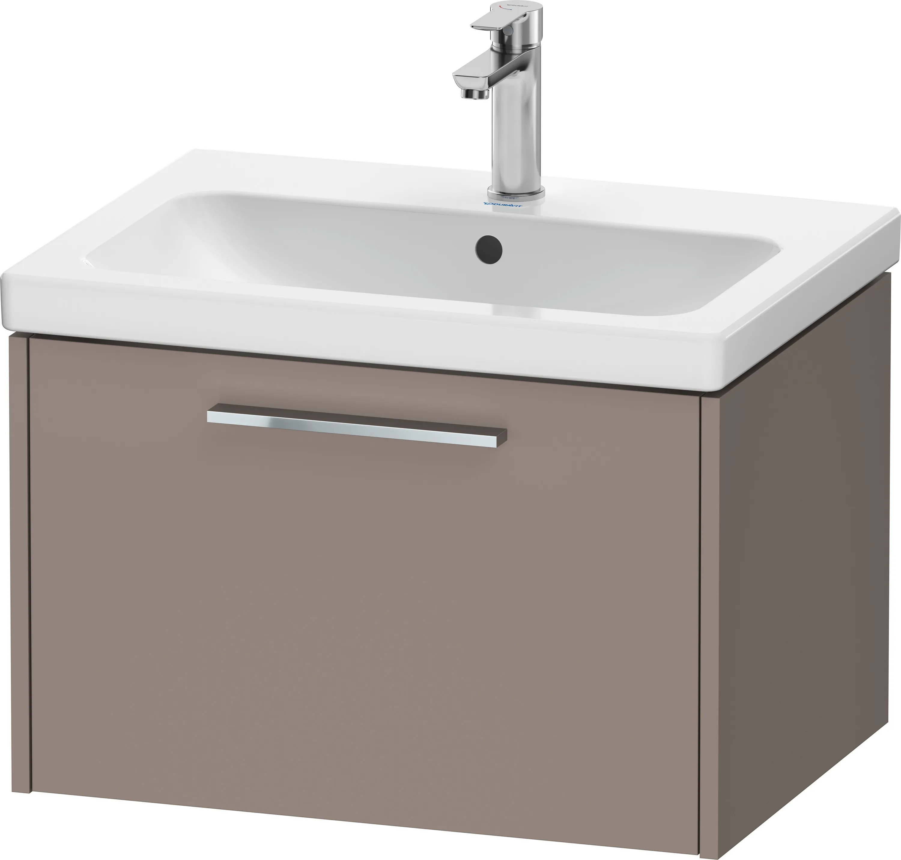 Duravit Waschtischunterschrank Wandhängend „D-Code“ 63,4 × 40 × 46 cm in Basalt Matt
