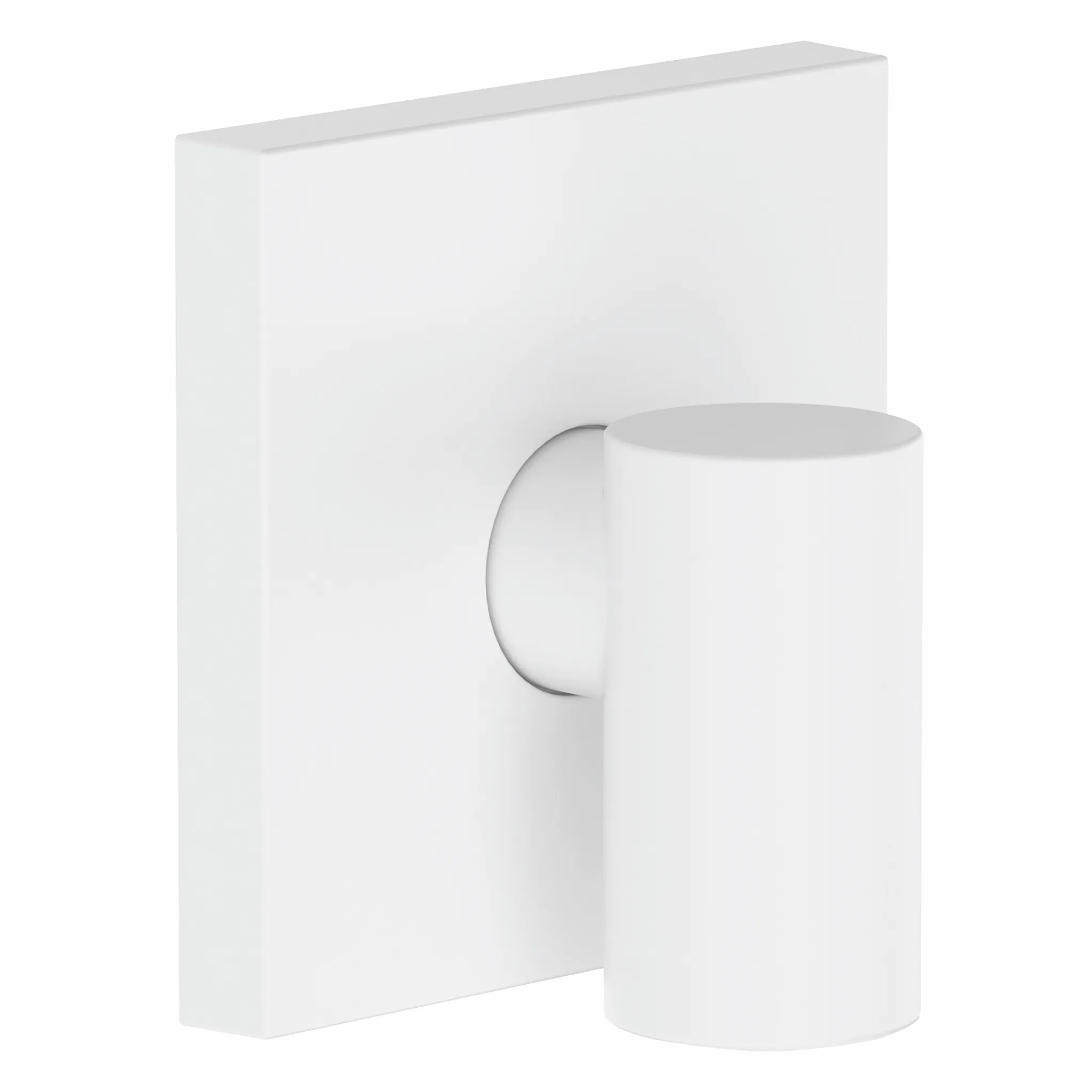 Hansgrohe FixFit Fine E Wandanschluss Mattweiß mit Rückflussverhinderer, schlankes Design, max. Durchfluss 25 l/min bei 3 bar, Anschluss G 1/2