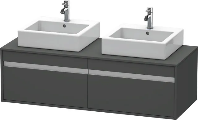 Duravit Waschtischunterschrank wandhängend „Ketho“ 140 × 42,6 × 55 cm Graphit Matt Duravit Waschtischunterschrank wandhängend „Ketho“ 140 × 42,6 × 55 cm Graphit Matt