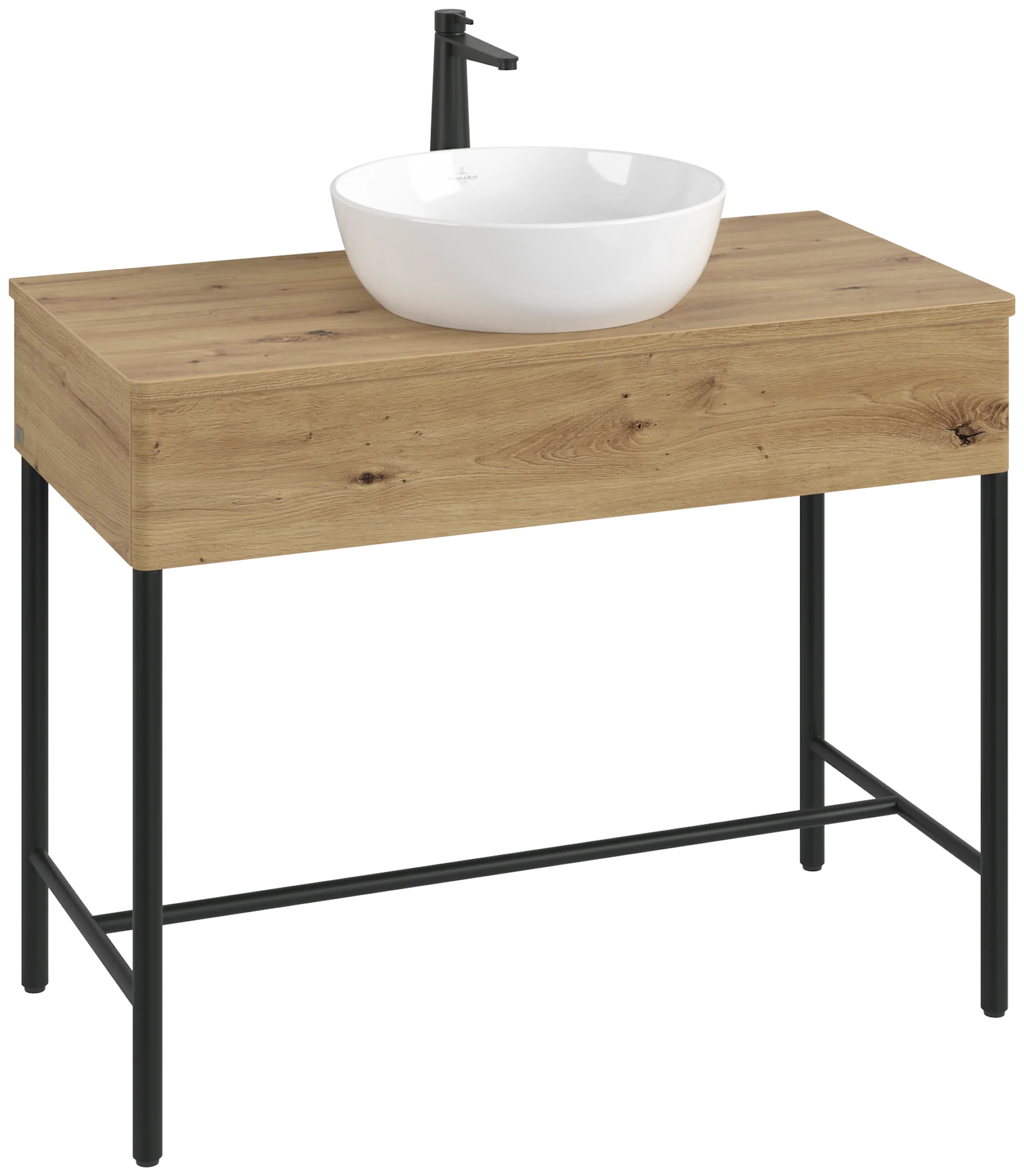 Villeroy & Boch Waschbeckenunterschrank Artis K61051TS, Eckig Oak Natural Touch, 1.000 x 782 x 500 mm, Push-to-open Funktion, mit Hahnlochbohrung Villeroy & Boch Waschbeckenunterschrank Artis K61051TS, Eckig Oak Natural Touch, 1.000 x 782 x 500 mm, Push-to-open Funktion, mit Hahnlochbohrung