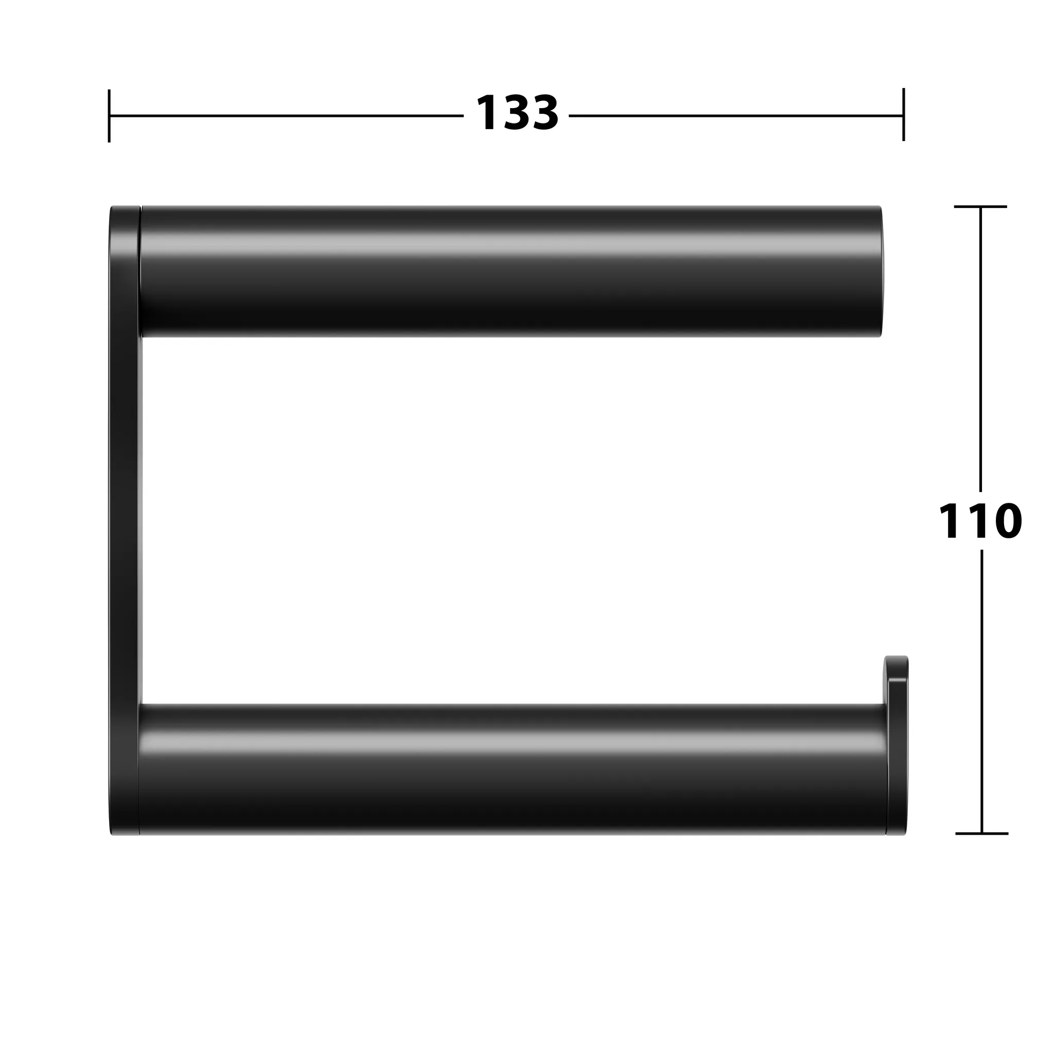 Plan 14962370000 Toilettenpapierhalter offene Form, rechte Ausführung schwarz Plan 14962370000 Toilettenpapierhalter offene Form, rechte Ausführung schwarz