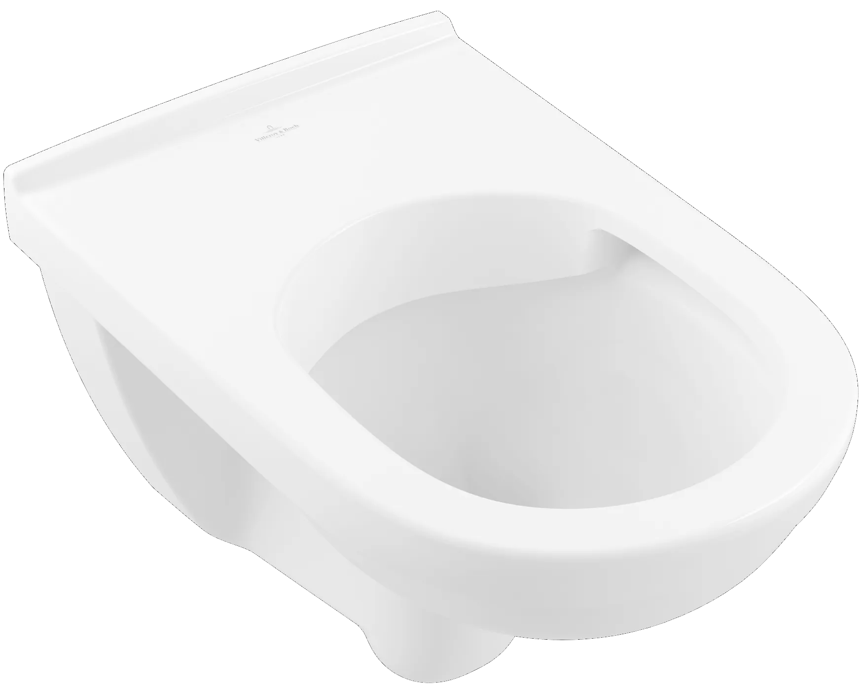 Tiefspül-WC spülrandlos O.novo 5660R2, 360 x 560 x 350 mm, Oval, wandhängend, Abgang waagerecht, Weiß Alpin