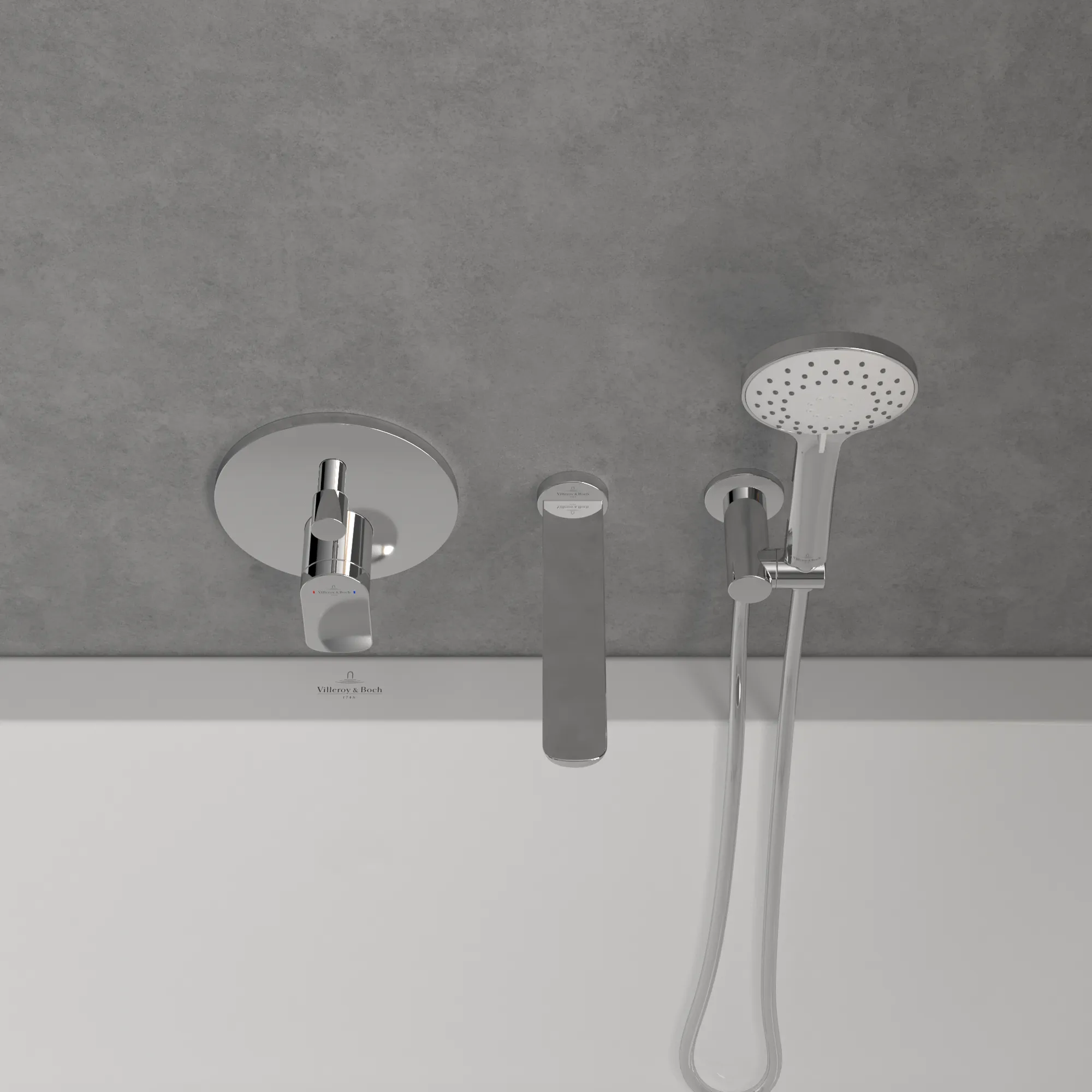 Einhand-Unterputz-Armatur „O.novo“ 4,6 cm in Chrom Einhand-Unterputz-Armatur „O.novo“ 4,6 cm in Chrom