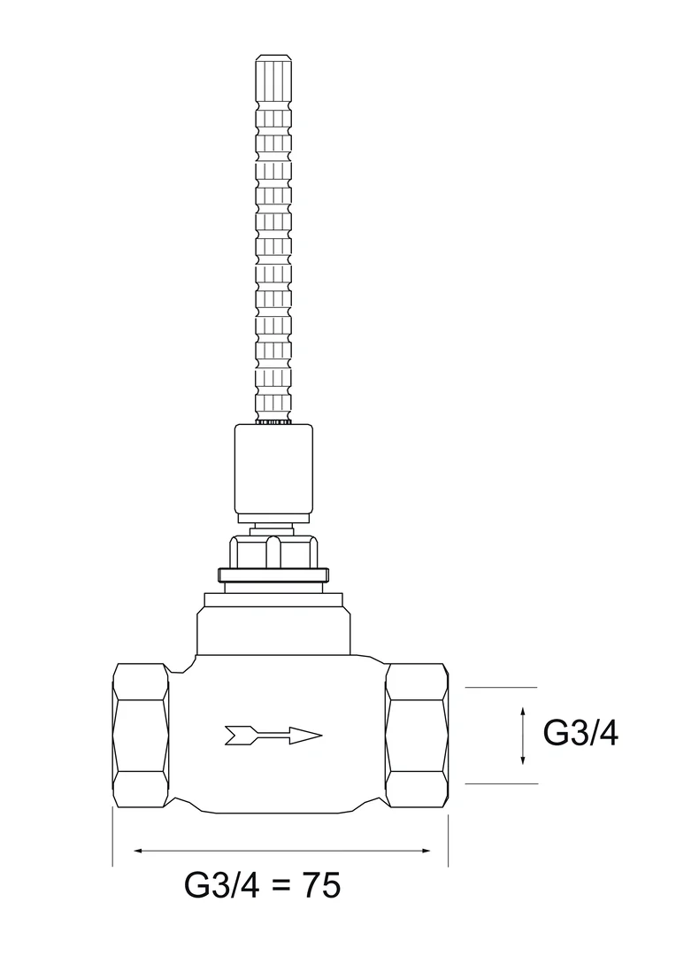Hansa Oberteil 0226 G3⁄4 DN20 Schwarz