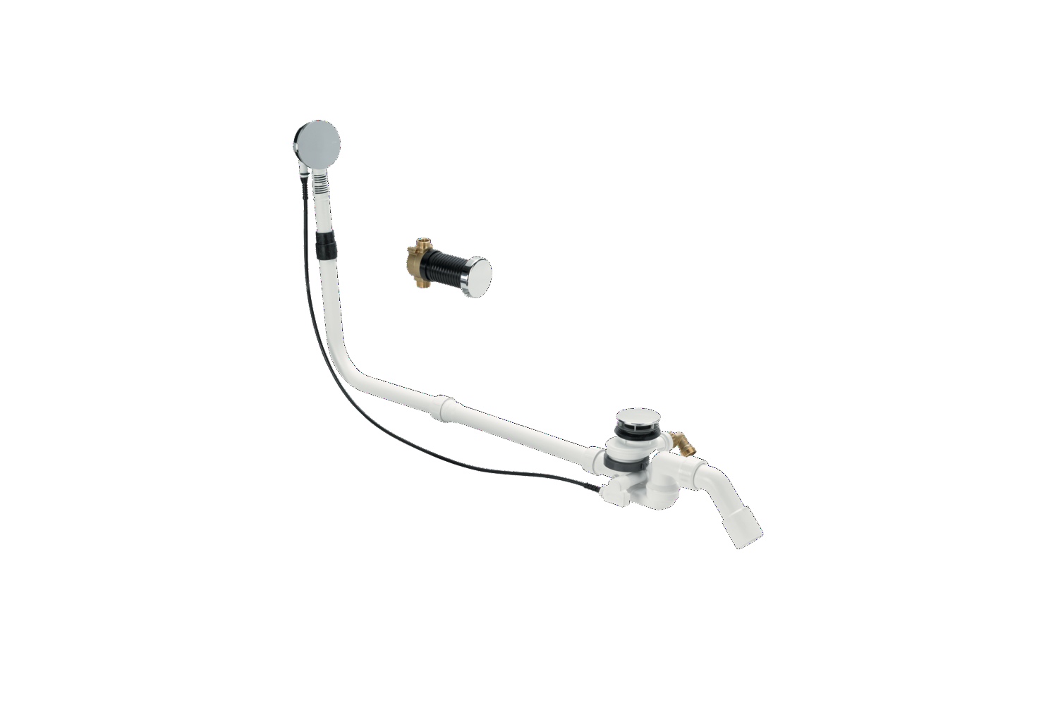 Bette Ab-und Überlaufgarnitur mit Quelleinlauf für Silhouette B533, ⌀ 52 mm