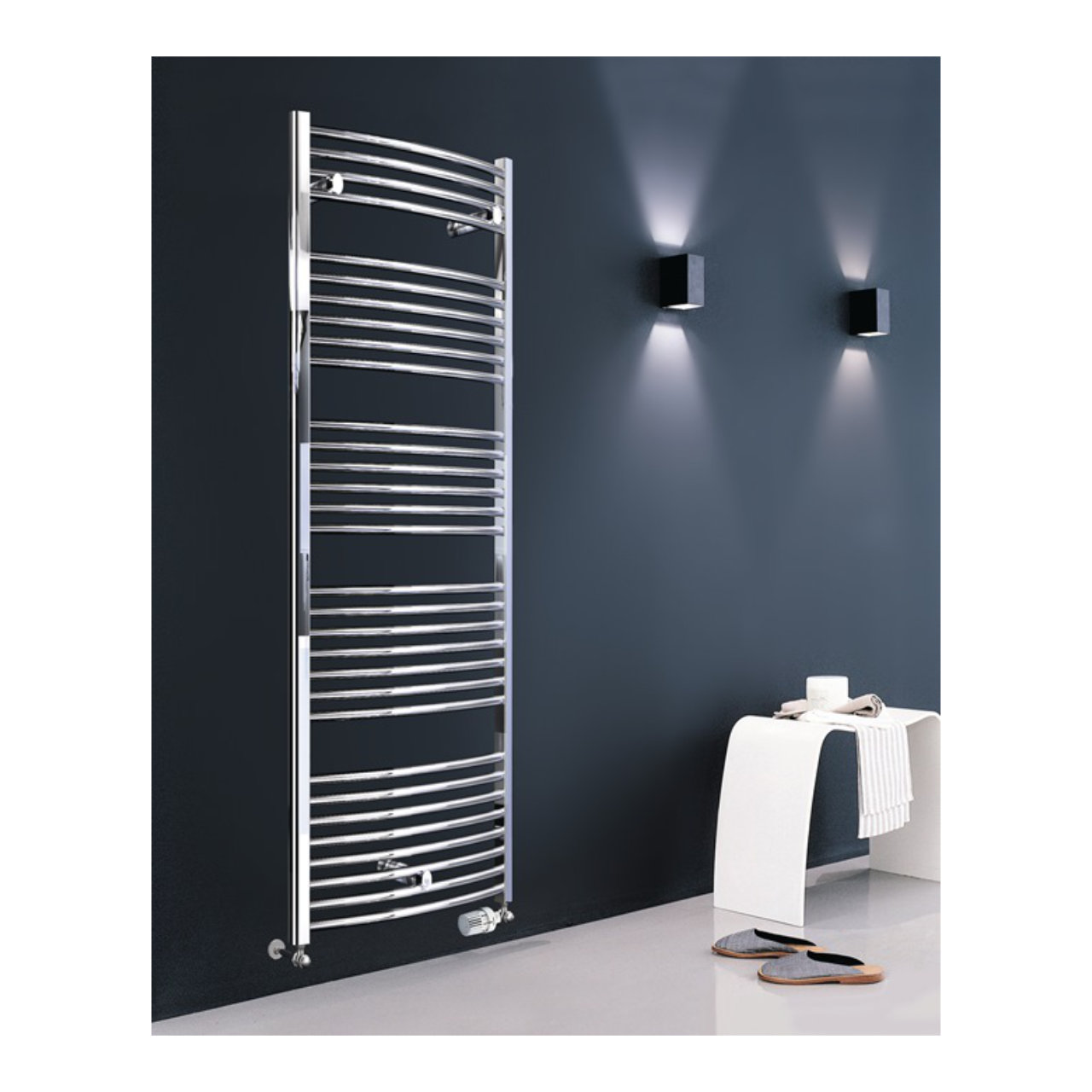 Badundu Design-Heizkörper 45 × 165,8 cm, Seitenanschluss Badundu Design-Heizkörper 45 × 165,8 cm, Seitenanschluss