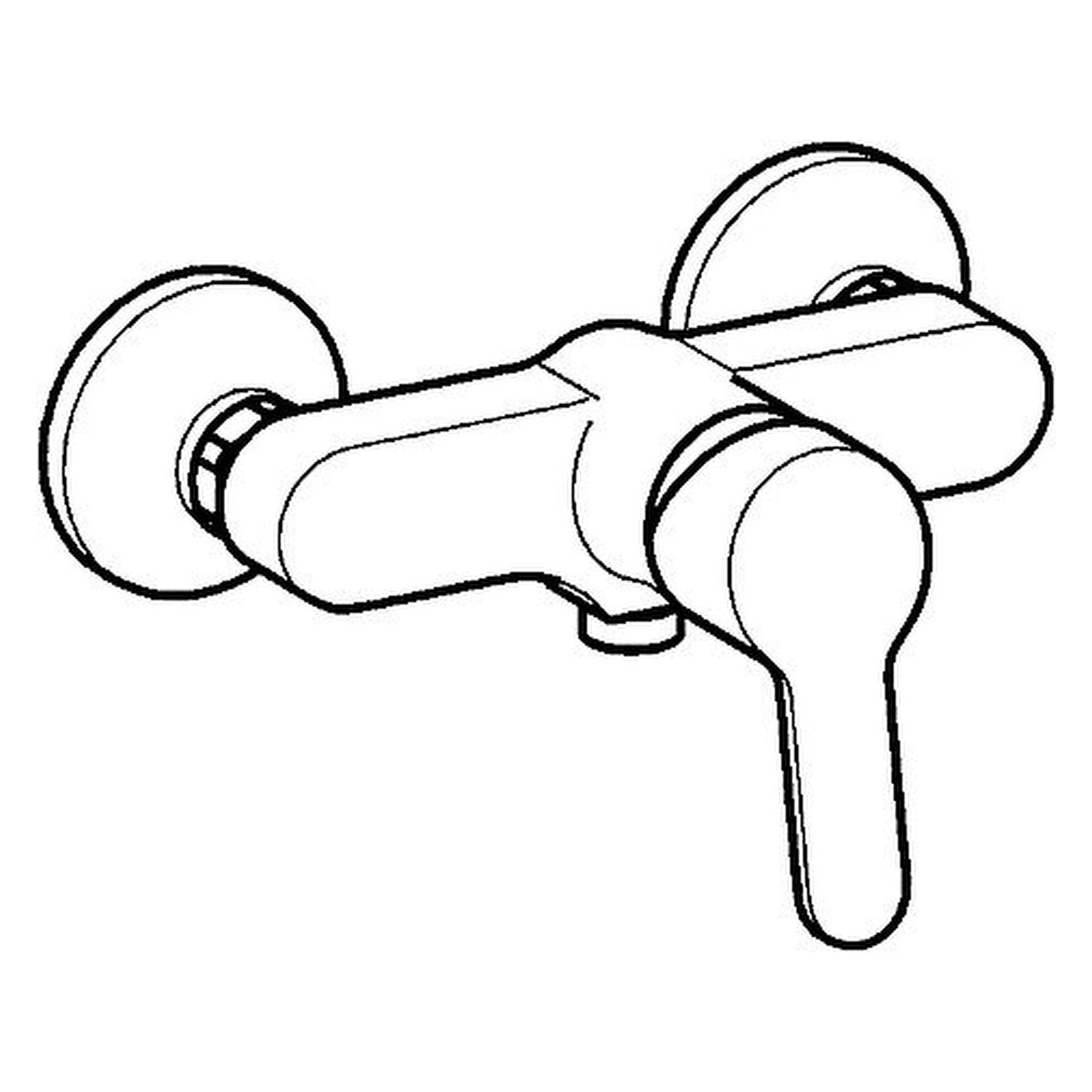HansaPRIMO Einhebelmischer Brausebatterie DN15 Chrom HansaPRIMO Einhebelmischer Brausebatterie DN15 Chrom