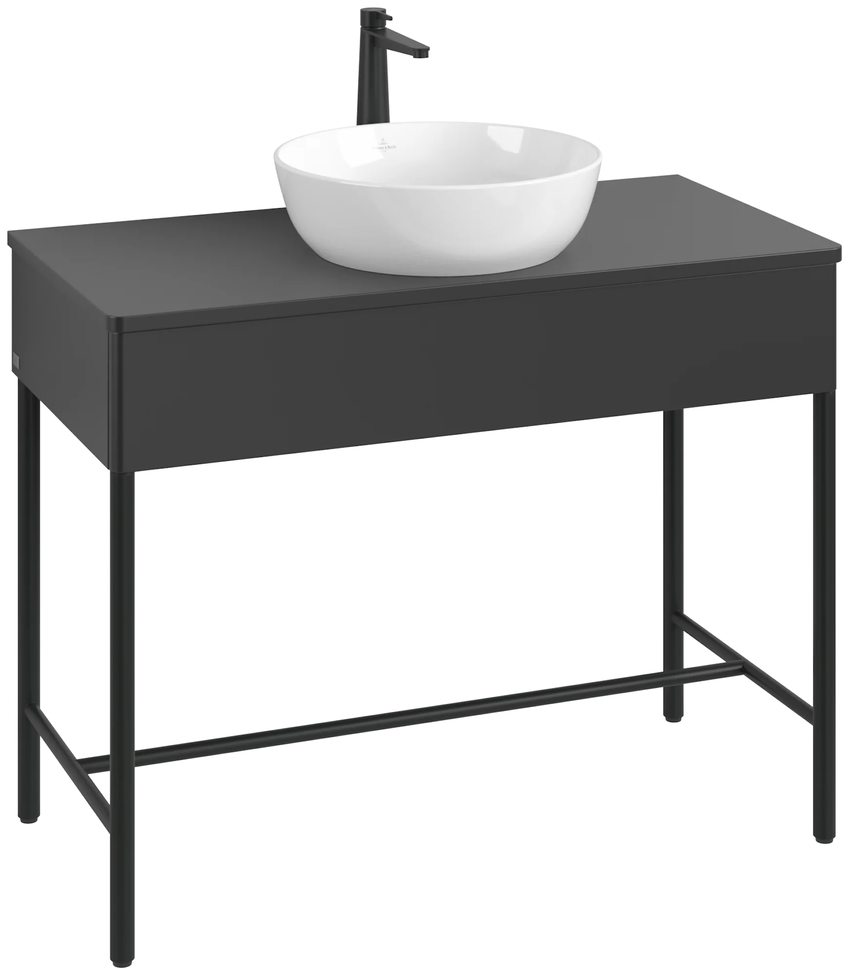 Villeroy & Boch Waschbeckenunterschrank Artis L61051, 1000x782x500mm, Black Matt Lacquer, mit Beleuchtung und Push-to-open Funktion Villeroy & Boch Waschbeckenunterschrank Artis L61051, 1000x782x500mm, Black Matt Lacquer, mit Beleuchtung und Push-to-open Funktion