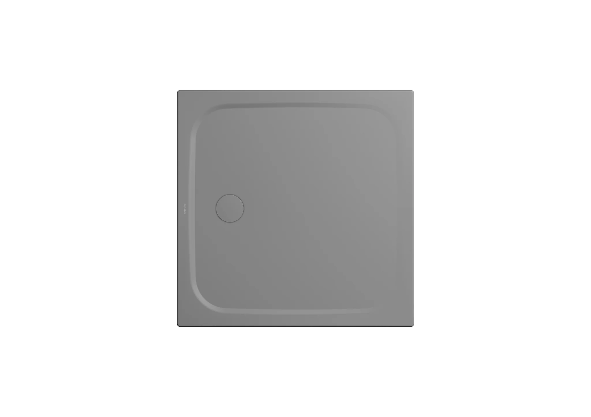 Kaldewei CAYONOPLAN MULTISPACE Duschfläche mit Wannenträger extraflach, 1200x1200 mm, cool grey 40, Secure Plus, seitlicher Ablauf