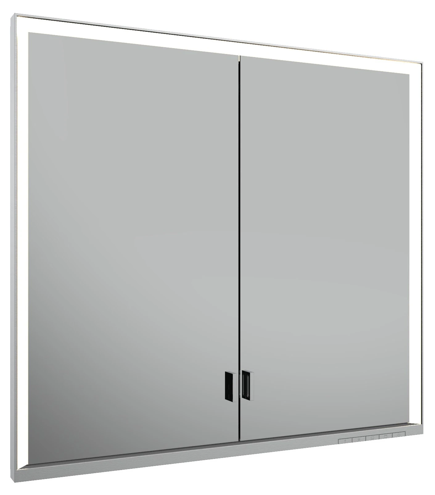 KEUCO ROYAL LUMOS Spiegelschrank Wandeinbau 2-türig lange Tür silber-eloxiert KEUCO ROYAL LUMOS Spiegelschrank Wandeinbau 2-türig lange Tür silber-eloxiert