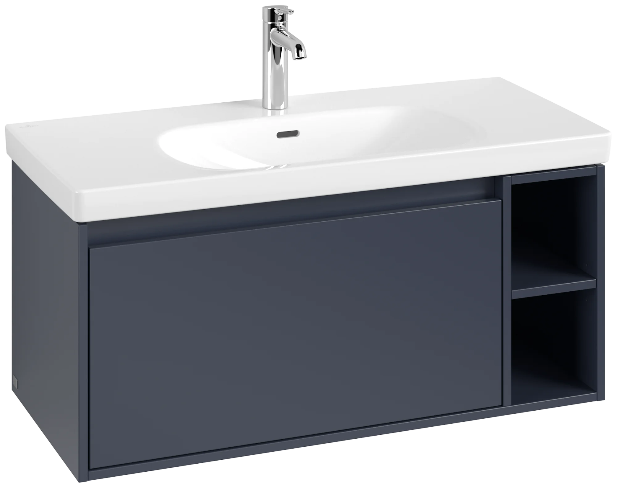 Villeroy & Boch Waschbeckenunterschrank Skyla, Marine Blue, 972x436x439 mm, 1 Auszug mit Antirutsch-Boden, mittige Wanneneinbauposition