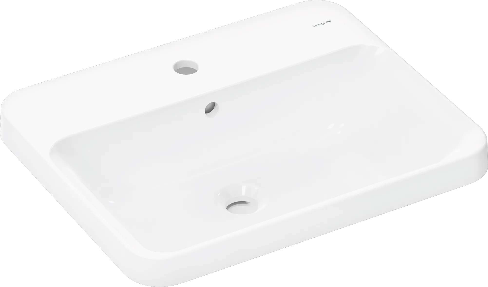 Hansgrohe Xuniva Q Einbauwaschtisch 550⁄450 mit Hahnloch und Überlauf, Weiß Hansgrohe Xuniva Q Einbauwaschtisch 550⁄450 mit Hahnloch und Überlauf, Weiß
