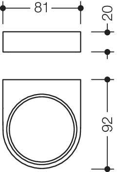 HEWI Glas/Zahnbürstenhalter „System 800“ in Befestigung verdeckt HEWI Glas/Zahnbürstenhalter „System 800“ in Befestigung verdeckt