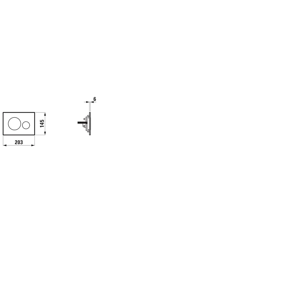 Betätigungsplatte MOON INEO 203x145x6, aus Kunsstoff, für Frontbetätigung oder Betätigung von oben, für Unterputz-Spülkasten mit Dual-Flush 2-Mengen-Spülsystem, auch für flächenbündigen Einbau geeignet, weiß Betätigungsplatte MOON INEO 203x145x6, aus Kunsstoff, für Frontbetätigung oder Betätigung von oben, für Unterputz-Spülkasten mit Dual-Flush 2-Mengen-Spülsystem, auch für flächenbündigen Einbau geeignet, weiß