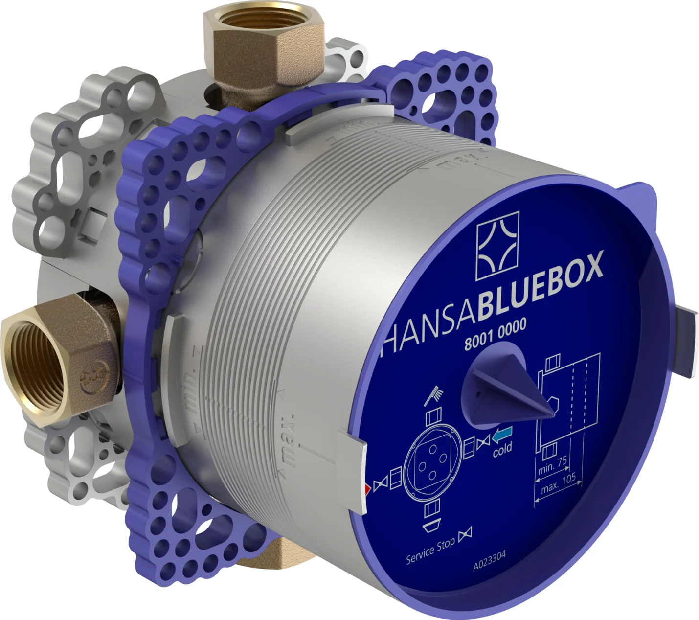 HansaBLUEBOX UP-Rohbauset Bade- und Brausearmatur HansaBLUEBOX 8001 G3⁄4 DN20