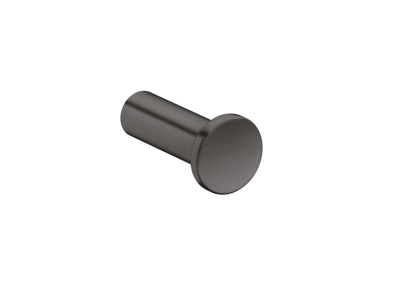 Hansgrohe AXOR Universal Circular Handtuchhaken Brushed Black Chrome Wandmontage Metall mit Befestigungsmaterial verdeckte Befestigung Durchmesser Bohrloch 6 mm