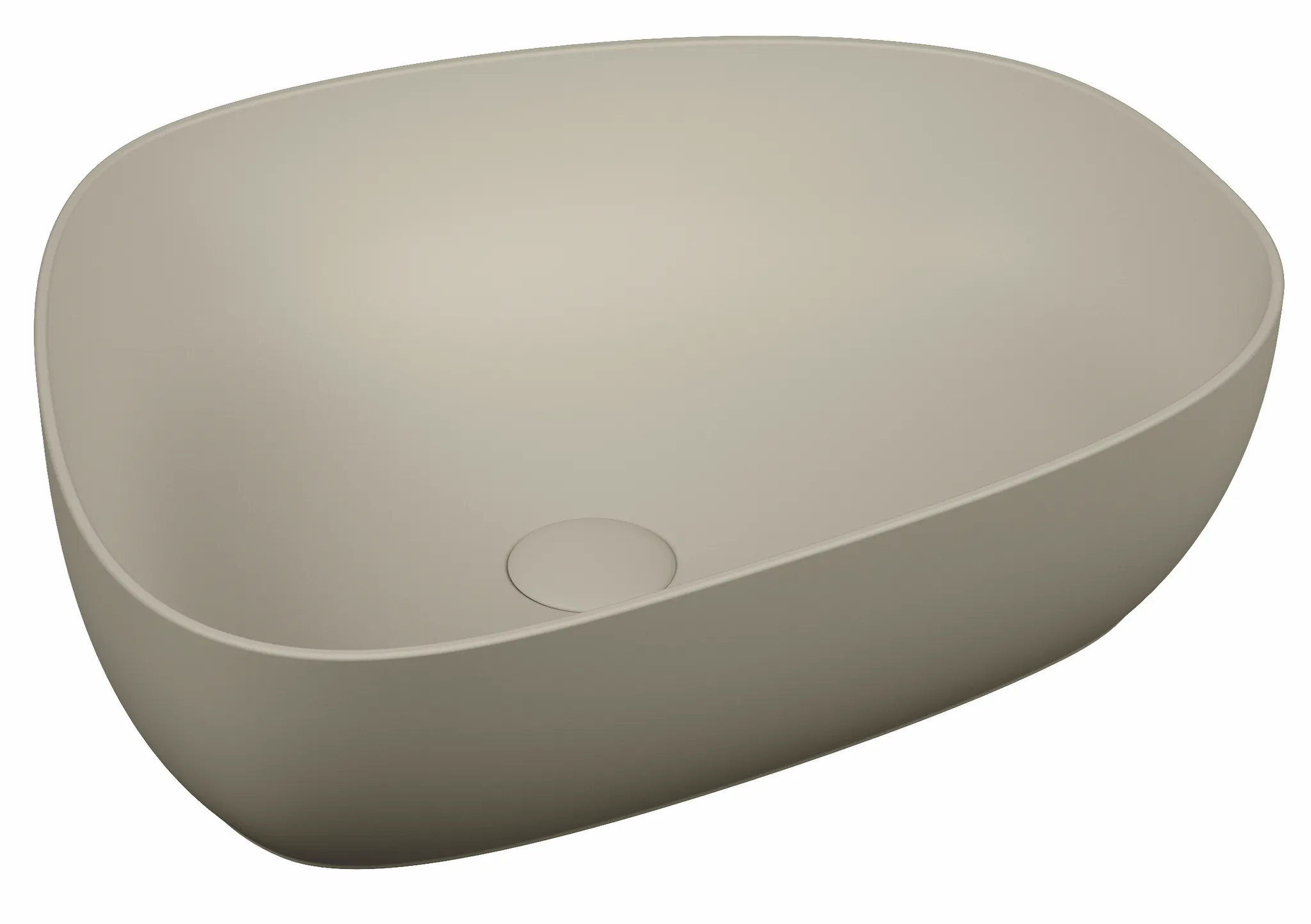 VitrA Outline Aufsatzschale asymmetrisch 55 x 43 cm CERAFINE Sanitärkeramik Taupe Matt mit Oberflächenveredelung VitrA Clean VitrA Outline Aufsatzschale asymmetrisch 55 x 43 cm CERAFINE Sanitärkeramik Taupe Matt mit Oberflächenveredelung VitrA Clean