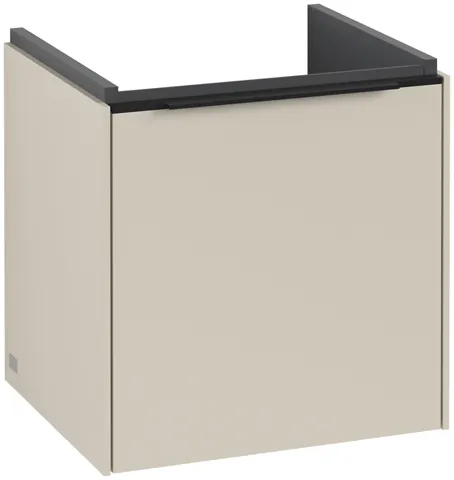 Villeroy & Boch Waschtischunterschrank mit Tür „Subway 3.0“ für Schrankwaschtisch 42,3 × 42,9 × 37,8 × 37,8 cm 1 Tür, Anschlag (Scharnier) links, Waschbecken mittig, 1 Tür, mittig, Anschlag links