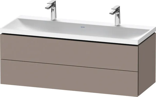 Duravit Möbelset c-shaped Set wandhängend wandhängend „L-Cube“ 120 × 48 × 48 cm Basalt Matt