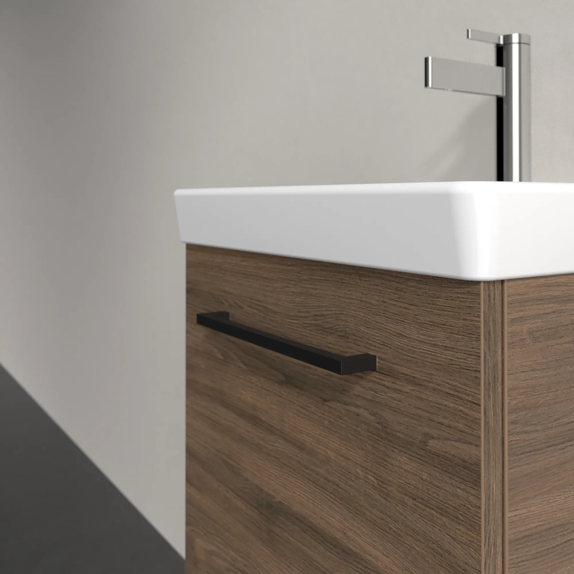 Villeroy & Boch Waschbeckenunterschrank Avento, Arizona Oak, 426 x 514 x 350 mm, 1 Tür, SoftClosing, Wandmontage