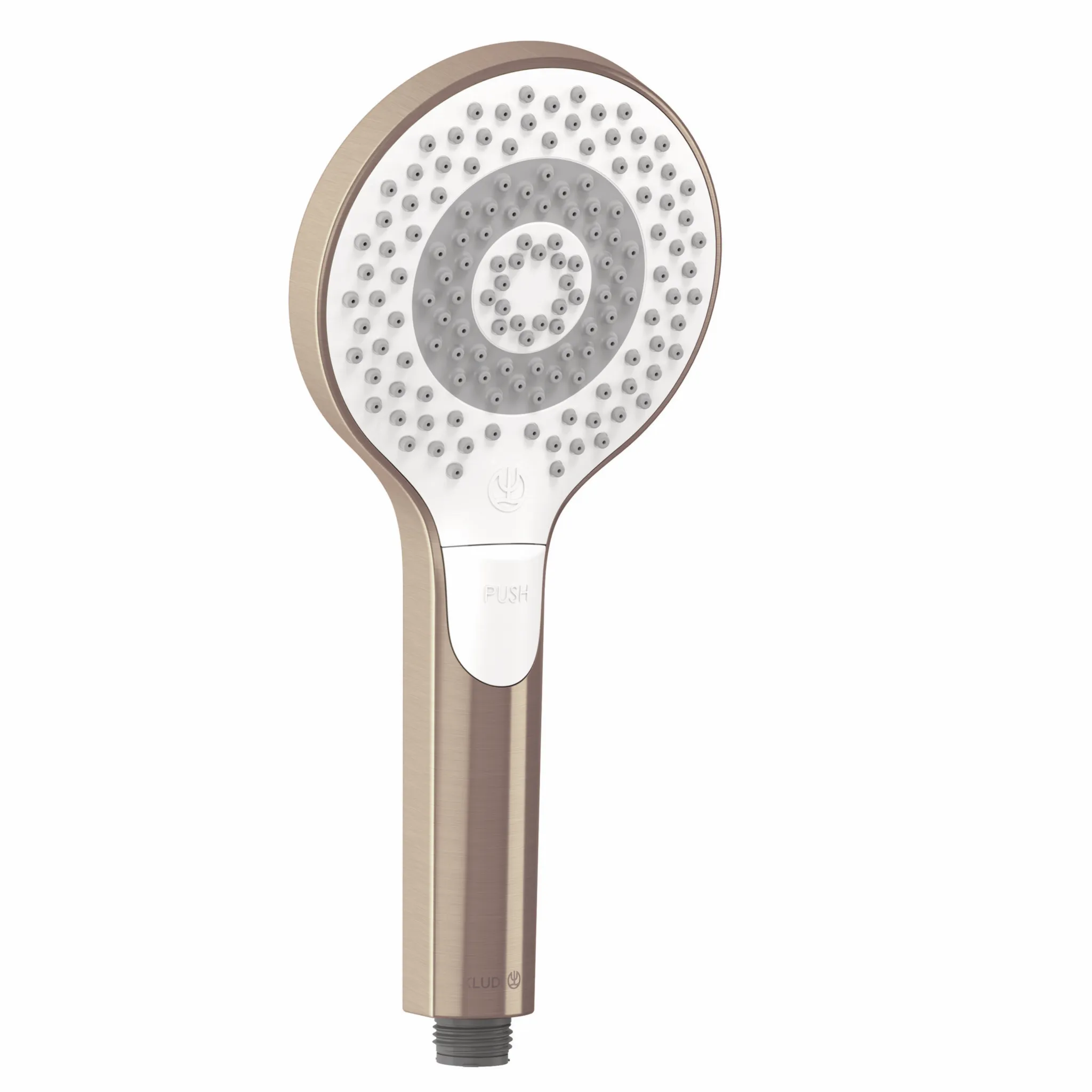 Kludi-DIVE Handbrause Dive X 3S Brushed Bronze - 15 l/min Durchfluss, 3 Strahlarten, Drucktastenumstellung Kludi-DIVE Handbrause Dive X 3S Brushed Bronze - 15 l/min Durchfluss, 3 Strahlarten, Drucktastenumstellung