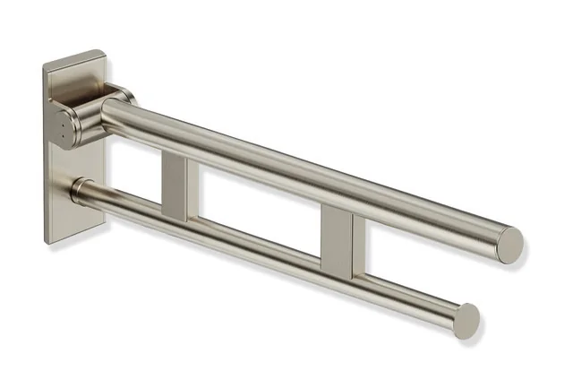 HEWI Mobiler Stützklappgriff Duo, Design A, Edelstahl, PVD beschichtet, Ausladung 600 mm HEWI Mobiler Stützklappgriff Duo, Design A, Edelstahl, PVD beschichtet, Ausladung 600 mm