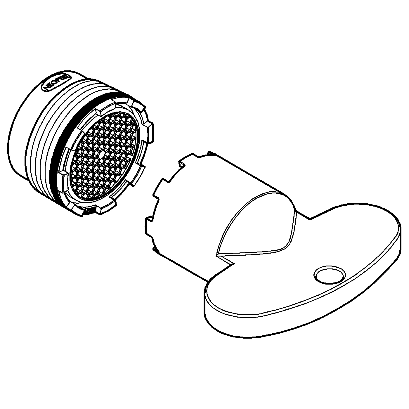 Mousseur 46765, Außengewinde, M 16,5 × 1, 5,7 l/min bei 3 bar, integriert