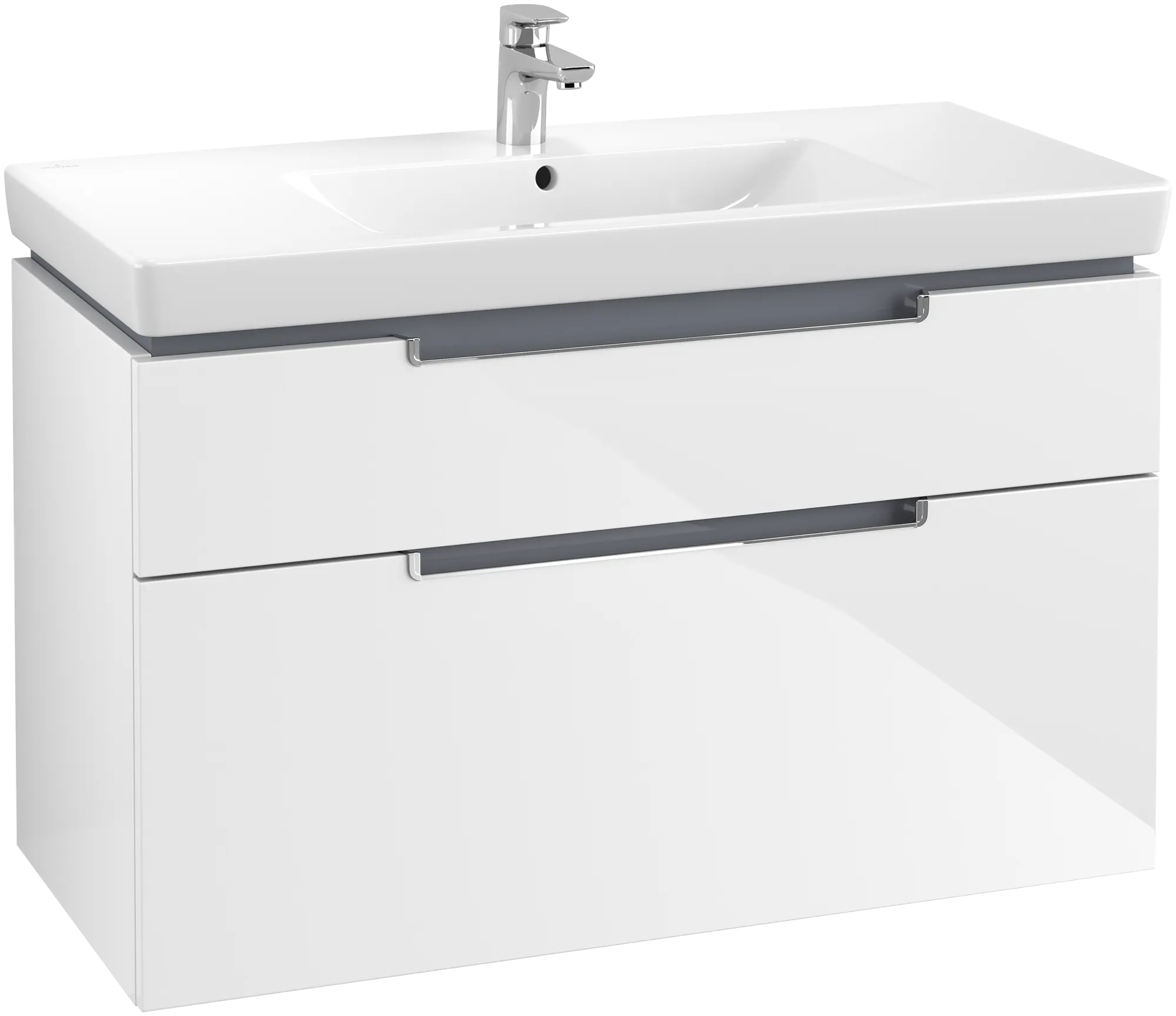 Villeroy & Boch Subway 2.0 Waschbeckenunterschrank Glossy White 987x590x449 mm
