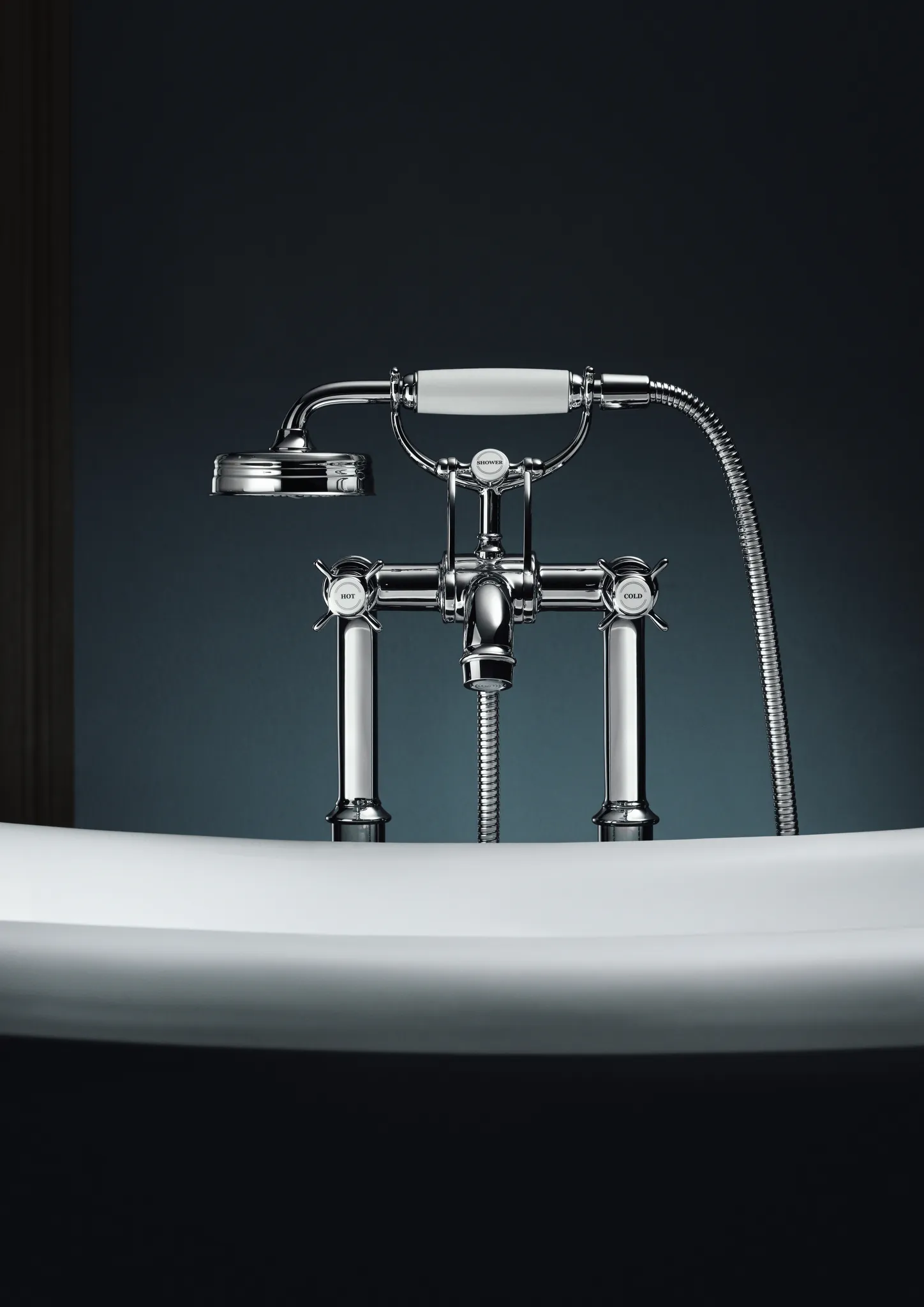 Hansgrohe AXOR Montreux 2-Griff Wannenarmatur bodenstehend, Chrom Hansgrohe AXOR Montreux 2-Griff Wannenarmatur bodenstehend, Chrom