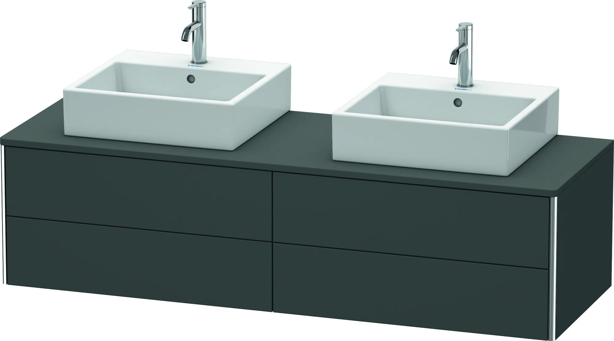 Duravit Waschtischunterschrank wandhängend „XSquare“ 160 × 40 × 54,8 cm Graphit Matt Duravit Waschtischunterschrank wandhängend „XSquare“ 160 × 40 × 54,8 cm Graphit Matt