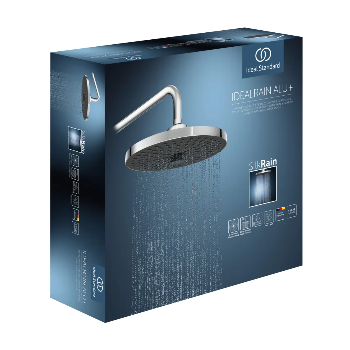 Ideal Standard Idealrain Alu+ 2-Funktions-Kopfbrause BD581AA Chrom Ideal Standard Idealrain Alu+ 2-Funktions-Kopfbrause BD581AA Chrom