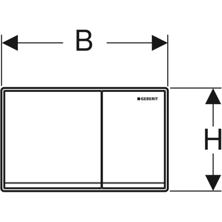 Omega60 Betätigungsplatte für 2-Mengen-Spülung, flächenbündig: weiß, verspiegelt, hochglanz-verchromt Omega60 Betätigungsplatte für 2-Mengen-Spülung, flächenbündig: weiß, verspiegelt, hochglanz-verchromt