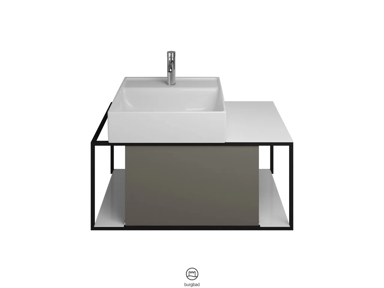 burgbad Junit Keramik-Aufsatzwaschtisch inkl. Waschtischunterschrank SFKE090 burgbad Junit Keramik-Aufsatzwaschtisch inkl. Waschtischunterschrank SFKE090