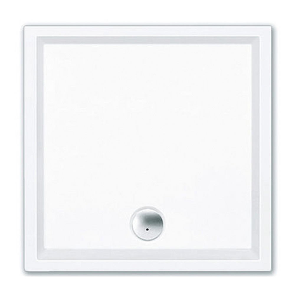 repaBAD rechteck Duschwanne „Wien“ 80 × 75 cm in Weiß