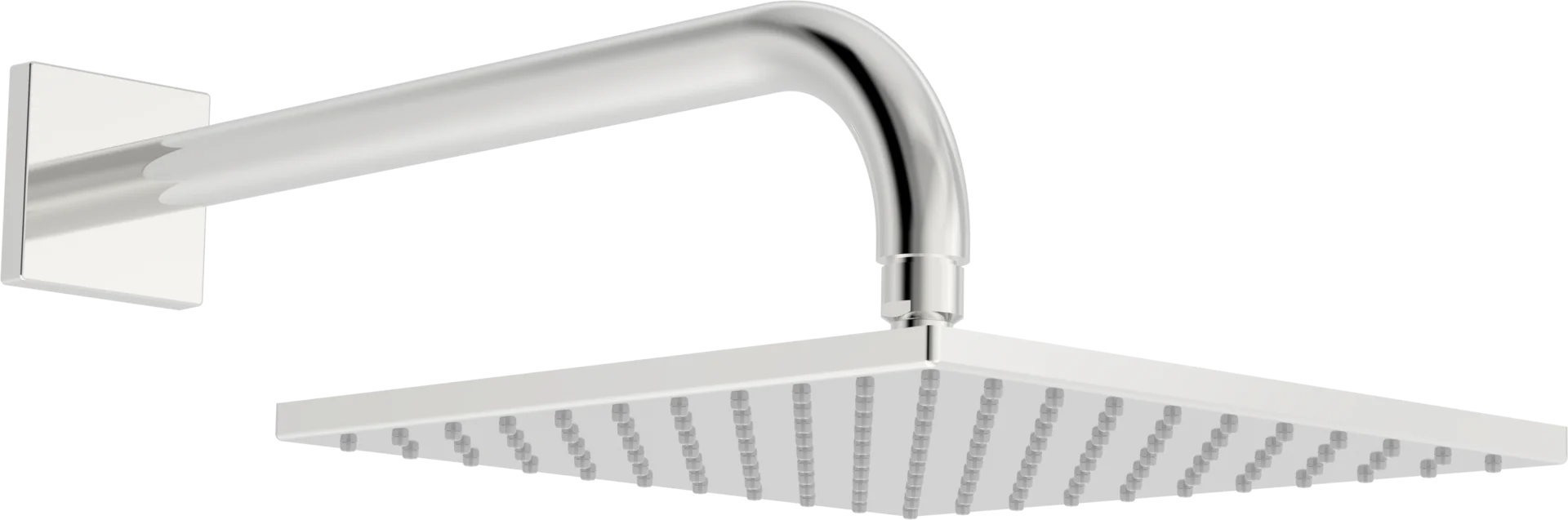 HansaVIVA Kopfbrause HansaVIVA 0418 Rosette eckig 1-strahlig Ausladung 400 mm DN15 Chrom