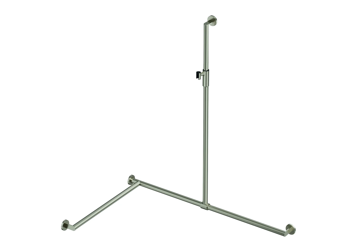 HEWI System 900 Duschhandlauf PG93, links, 1250x1185/765 mm, Edelstahl, PVD, magnetischer Brausehalter HEWI System 900 Duschhandlauf PG93, links, 1250x1185/765 mm, Edelstahl, PVD, magnetischer Brausehalter