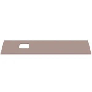 Ideal Standard Waschtischplatte i.life B, links Ausschnitt, 1202x507x18mm, Greige