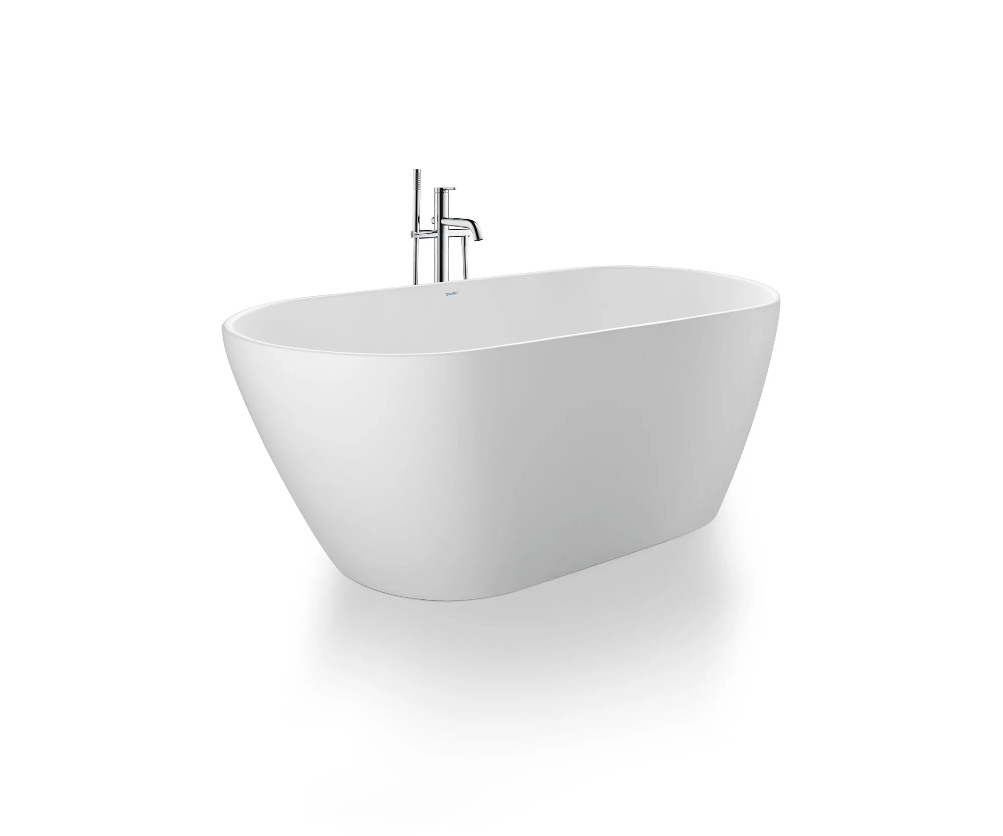 Duravit Badewanne „D-Neo“ freistehend oval 160 × 75 cm, Mittelablauf ohne Überlauf