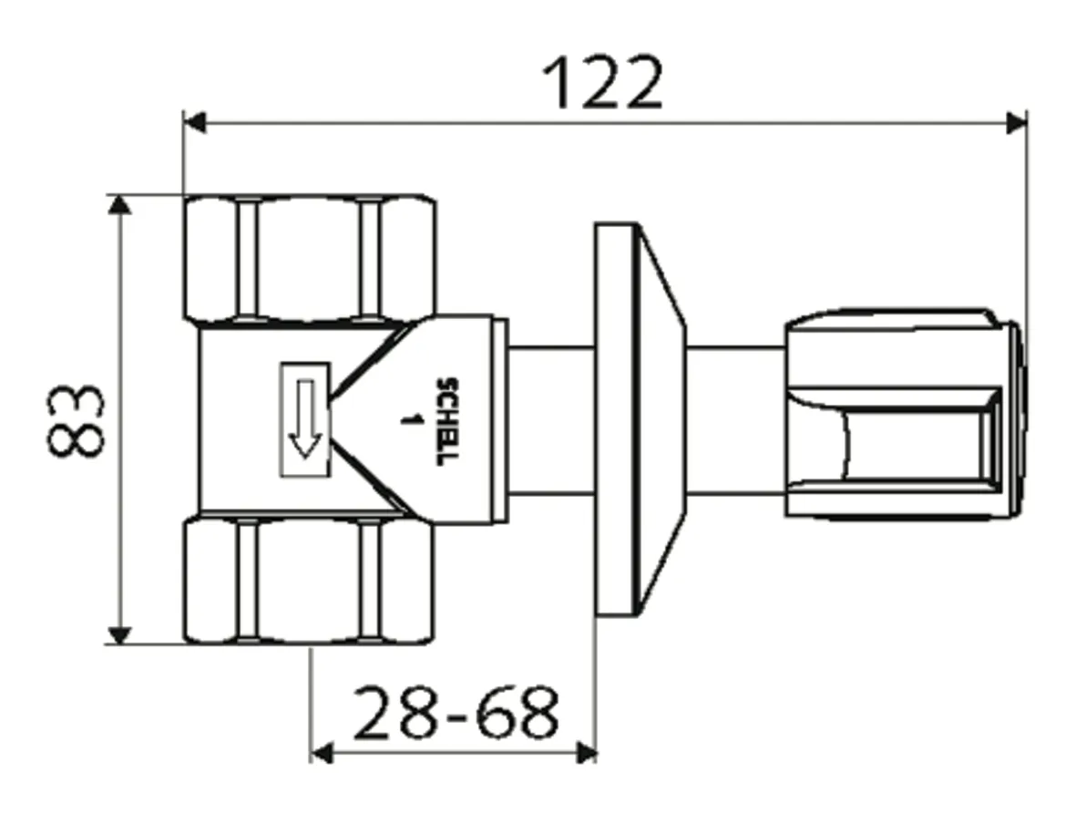 Unterputzventil DN 25, Max. Betriebsdruck: 10 bar, DN 25 G 1 IG, DN 25 G 1 IG, chrom Unterputzventil DN 25, Max. Betriebsdruck: 10 bar, DN 25 G 1 IG, DN 25 G 1 IG, chrom