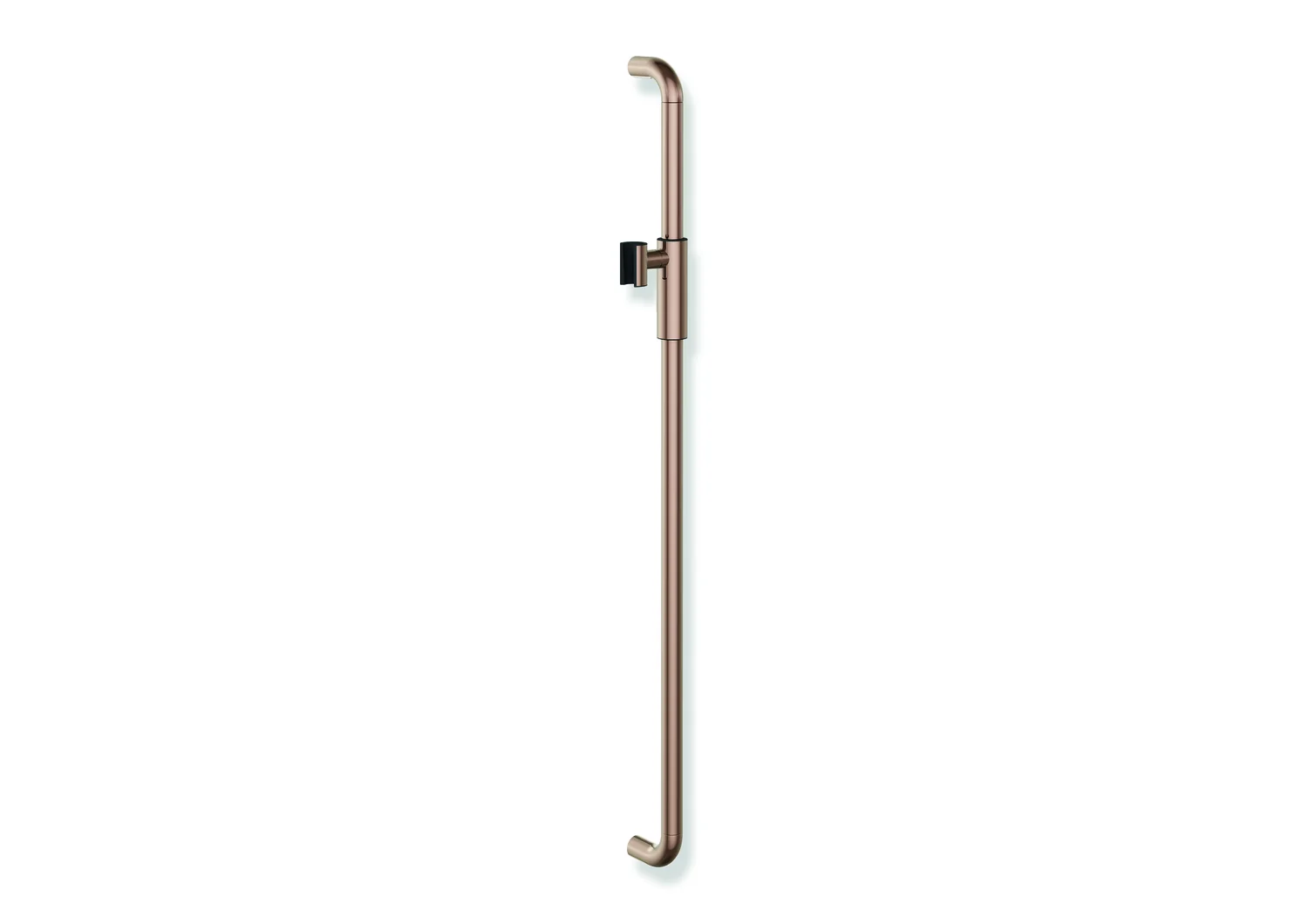 HEWI Brausehalterstange Serie 480, PVD beschichtet, Achsmaß 900 mm, Durchmesser 25 mm, Farbe Kupfer glänzend