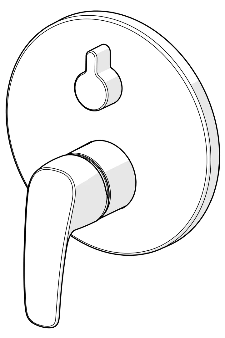 HansaPINTO Wannen- und Brausearmatur Einhebelmischer Fertigmontageset für Wanne/Brause HansaPINTO 8526 Rosette rund Chrom