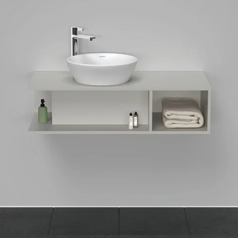 Duravit Waschtischunterschrank wandhängend „D-Neo“ 100 × 26 × 48 cm Betongrau Matt